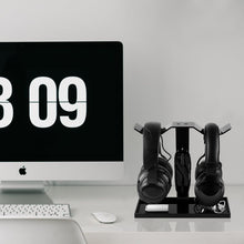 画像をギャラリービューアに読み込む, Geekria ヘッドホンスタンド アクリルです デュアル オンイヤー ヘッドホン、ゲームヘッドセット用の ホルダー, デスクディスプレイハンガー アーカーゲー AKG K845, ソニー Sony WH-1000XM4, ゼンハイザー Sennheiser, ジェイビーエル JBL と互換性 (黒です)