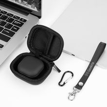 画像をギャラリービューアに読み込む, Geekria シールド イヤフォン ケースサムスン Samsung Galaxy Galaxy Buds3 FE, Buds 3 Pro, Galaxy Buds+ Plus トゥルー ワイヤレス イヤフォンに対応 交換用ハードシェル トラベル キャリング バッグ カラビナ クリップ付き (グレー)