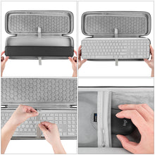 画像をギャラリービューアに読み込む, Geekria キーボードケース 互換品 ロジクール Logicool MX KEYS KX800/ MX KEYS KX800M/ MX KEYS S KX800sワイヤレスキーボード Pebble ワイヤレスマウス 収納ケース(ライトグレー)