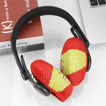 画像をギャラリービューアに読み込む, Geekria カバー 2 ペア 互換性 イヤーパッドカバー (SGS認証済) 劣化防止、防塵 ヘッドホン交換用 ストレッチニット 8-11CM ヘッドホン用 洗濯可 (中くらい / スペイン国旗)