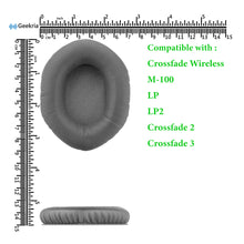 画像をギャラリービューアに読み込む, Geekria イヤーパッド QuickFit 互換性 パッド ブイモーダ V-MODA Crossfade Wireless, M-100, LP, LP2, Crossfade 2, Crossfade 3 ヘッドホンに対応 パッド イヤー / イヤーカップ (プロテインレザー / グレー)