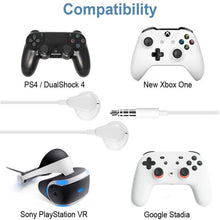 画像をギャラリービューアに読み込む, Geekria ゲーミングイヤホン 有線 3.5MM PC PlayStation 4 スマホ Google Stadia 新バージョン Xbox One 等に対応 マイク ボリュームコントロール 付き 120cm ホワイト