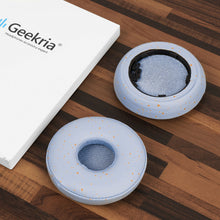 画像をギャラリービューアに読み込む, Geekria イヤーパッド QuickFit 互換性 パッド ソニー Sony WH-H810 Wireless ヘッドホンに対応 パッド イヤー / イヤーカップ プロテインレザー ( クリスタルブルー )