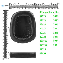 画像をギャラリービューアに読み込む, Geekria イヤーパッド Elite 互換性 パッド ロジクール Logitech G533, G633, G635, G933, G935,G930 G933S G633S G635 G430 G431 G432 G433 G332 G230 G231 G233 G35 ヘッドホンに対応 パッド イヤー / イヤーカップ (ラムスキン / ブラック)