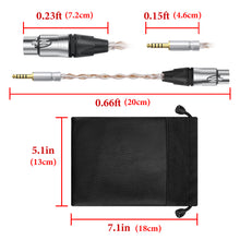 画像をギャラリービューアに読み込む, Geekria 4.4mm Male から 4 Pin XLR Female Balanced ヘッドフォンアダプター、銀メッキ銅アップグレード 変換オーディオコード (20cm / 1 パック)