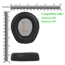 画像をギャラリービューアに読み込む, Geekria イヤーパッド QuickFit 互換性 パッド レイザー ジェイビーエル JBL Quantum 200, Quantum 300 ヘッドホンに対応 パッド イヤー / イヤーカップ プロテインレザー (黒)