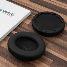 画像をギャラリービューアに読み込む, Geekria イヤーパッド QuickFit 互換性 パッド アンカー Anker Soundcore Space One ヘッドホンに対応 パッド イヤー / イヤーカップ プロテインレザー (黒)