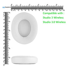 画像をギャラリービューアに読み込む, Geekria イヤーパッド QuickFit 互換性 パッド ビーツバイドクタードレ Beats Studio 3, Studio 3.0 Wireless (A1914) ヘッドホンに対応 パッド イヤー / イヤーカップ (プロテインレザー / 白い)