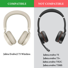 画像をギャラリービューアに読み込む, Geekria イヤーパッド 互換性 パッド ジャブラ Jabra Evolve2 75 MS, Evolve2 75 UC ヘッドホンに対応 パッド イヤー / イヤーカップ (プロテインレザー / 金)