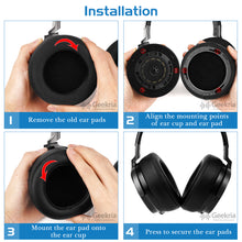 画像をギャラリービューアに読み込む, Geekria イヤーパッド QuickFit 互換性 パッド コルセア Corsair Virtuoso PRO ヘッドホンに対応 パッド イヤー / イヤーカッププロテインレザー (黒)