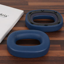 画像をギャラリービューアに読み込む, Geekria イヤーパッド QuickFit 互換性 パッド Bowers&Wilkins Px8, Px7 S2 ( Do Not Fit Px7, Px7 S2e) ヘッドホンに対応 パッド イヤー / イヤーカップ プロテインレザー (青)