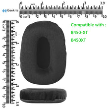 画像をギャラリービューアに読み込む, Geekria イヤーパッド + マイクウインドスクリーンフォーム 互換性 パッド BlueParrott B450-XT, B450XT ヘッドホンに対応 パッド イヤー / イヤーカップ (ベロア / ブラック)