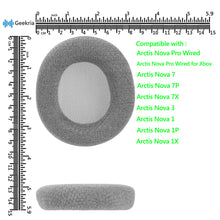 画像をギャラリービューアに読み込む, Geekria イヤーパッド Comfort 互換性 パッド スティールシリーズ SteelSeries Arctis Nova Pro Wired, Arctis Nova 1, Arctis Nova 3, Arctis Nova 7 ヘッドホンに対応 パッド イヤー / イヤーカップ メッシュファブリック(はいいろ)