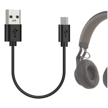 画像をギャラリービューアに読み込む, Geekria 充電ケーブル 互換性 USB 充電コード USB to Micro-USB ジャブラ Jabra Move, Elite 65t, 65e, Elite Sport, Halo Smart に対応 (黒 / 1ft)
