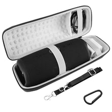 画像をギャラリービューアに読み込む, Geekria ケース 互換性 Shield スピーカーケース ハードケース 旅行用 ハードシェルケース JBL Charge 5, Charge 4 に対応 収納ポーチ付属 (ブラック)