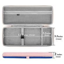 画像をギャラリービューアに読み込む, Geekria 75% キーボードケース、ハードシェルトラベルキャリーバッグ、84キーワイヤレスポータブルキーボード用、ロジクール Logicool MX Mechanical Mini/ロジクール Logicool POP Keys/ロジクール Logicool POP ICON Comboに対応 (ピンク&ブルー)