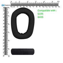 画像をギャラリービューアに読み込む, Geekria イヤーパッド Comfort 互換性 パッド ロジクール Logitech G435 G335 ヘッドホンに対応 パッド イヤー / イヤーカップ (メッシュファブリック / 黒)