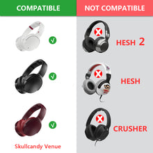 画像をギャラリービューアに読み込む, Geekria イヤーパッド QuickFit 互換性 パッド スカルキャンディ Skullcandy Venue Wireless ANC ヘッドホンに対応 パッド イヤー / イヤーカップ ( プロテインレザー / ブラック )