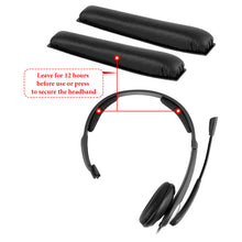 画像をギャラリービューアに読み込む, Geekria ヘッドバンド 互換性 ヘッドホンヘッドバンド プロテインレザー パッド ジャブラ Jabra, ゼンハイザー Sennheiser, プラントロニクス Plantronics, VXi BlueParrott 対応 交換用 (ブラック)