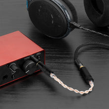 画像をギャラリービューアに読み込む, Geekria Apollo バランス接続ケーブル 3.5mm三極 ステレオ (オス)→ 4.4mm四極 バランス(メス) 接続ケーブル 交換プラッグ 変換ケーブル 4芯 16cm (4N OCC単結晶銅と単結晶銀 混編)