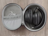 ギャラリービューアGeekria ケース Sheild ヘッドホンケース 互換性 ハードケース 旅行用 ハードシェルケース ゼンハイザー Sennheiser MOMENTUM 3 Wireless, HD 350BT, HD 450BT, PXC 550 II に対応 収納ポーチ付き (ダークグレー)に読み込んでビデオを見る