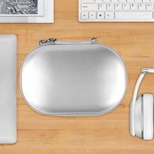 画像をギャラリービューアに読み込む, Geekria UltraShell ケース 互換性あ Beats Solo Pro, Solo3.0, Solo2.0, SoloHD ヘッドホンに対応 交換 保護 用のハードケース ハードシェルトラベルキャリングバッグ アクセサリー用のスペースがあり (シルバー)