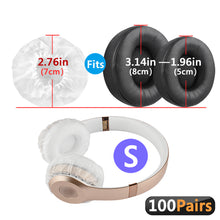 画像をギャラリービューアに読み込む, Geekria カバー 200個入(100ペア) ヘッドホンカバー 劣化防止、防塵 イヤーパッドカバー ストレッチニット 4-8CM ヘッドホン用 不織布 新バージョン (小型 / ホワイト)
