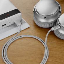 画像をギャラリービューアに読み込む, Geekria マグフィット充電ケーブル 互換性 QuickFit 充電コード USB-C,Micro-USB マグフィット BOSE QC45, QC35 II, QC35, QC25, 700, 700ANC, 700NCH に対応 抽出ツール付き ヘッドホンイヤーホン (Silver/100 cm)