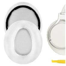 画像をギャラリービューアに読み込む, Geekria QuickFit イヤーパッド 互換性 パッド SONY MDR-10RBT, MDR-10RNC, MDR-10R ヘッドホンに対応 イヤパッド/イヤークッション/イヤーカップ ( プロテインレザー / 白い )
