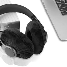 画像をギャラリービューアに読み込む, Geekria カバー 2 ペア 互換性 イヤーパッドカバー 劣化防止、防塵 ヘッドホン交換用 ストレッチニット 8-11CM ヘッドホン用 洗濯可 ( 中型 / ブラック)