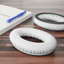 画像をギャラリービューアに読み込む, Geekria QuickFit イヤーパッド 互換性 パッド Bose QuietComfort QC25 Acoustic Noise Cancelling ヘッドホンに対応 イヤパッド/イヤークッション/イヤーカップ (プロテインレザー / 白い )