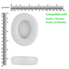 画像をギャラリービューアに読み込む, Geekria イヤーパッド Performance 互換性 パッド Beats Studio 3 Wireless, Studio 3.0 Wireless (A1914) ヘッドホンに対応 パッド イヤー / イヤーカップ ( プロテインレザー / 白 / 極太)