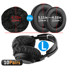 画像をギャラリービューアに読み込む, Geekria カバー 20個入(10ペア) ヘッドホンカバー 劣化防止、防塵 イヤーパッドカバー ストレッチニット 11-16CM ヘッドホン用 不織布 (大型 / ブラック)