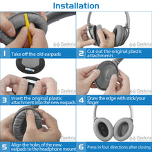 画像をギャラリービューアに読み込む, Geekria QuickFit イヤーパッド 互換性 パッド Bose QuietComfort QC25 Acoustic Noise Cancelling ヘッドホンに対応 イヤパッド/イヤークッション/イヤーカップ (プロテインレザー / 白い )