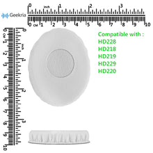画像をギャラリービューアに読み込む, Geekria イヤーパッド QuickFit 互換性 パッド Sennheiser HD228, HD218, HD219, HD229, HD239, HD220 ヘッドホンに対応 パッド イヤー / イヤーカップ ( プロテインレザー / 白い )