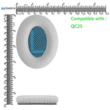 画像をギャラリービューアに読み込む, Geekria QuickFit イヤーパッド 互換性 パッド Bose QuietComfort QC25 Acoustic Noise Cancelling ヘッドホンに対応 イヤパッド/イヤークッション/イヤーカップ (プロテインレザー / 白い )