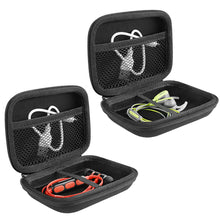 画像をギャラリービューアに読み込む, Geekria ケース 互換性 UltraShell ヘッドホンケース ハードケース 旅行用 ハードシェルケース Skullcandy Ink'd+, Set In-Ear, Ink'd 2, Chops Flex に対応 収納ポーチ付属 (ブラック)