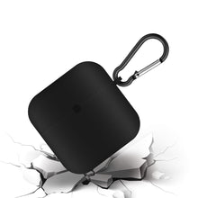 画像をギャラリービューアに読み込む, Geekria ケース Anker Soundcore Liberty Air 2 シリコンケース カバー 一体設計 紛失防止 カラビナ付き 全面保護 装着したまま充電 携帯便利 ブラック