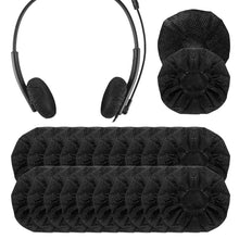 画像をギャラリービューアに読み込む, Geekria カバー 20個入(10ペア) ヘッドセットカバー 劣化防止、防塵 イヤーパッドカバー ストレッチニット 3-6CM ヘッドホン用 不織布 (超小型 / ブラック)