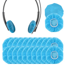 画像をギャラリービューアに読み込む, Geekria カバー 20個入(10ペア) ヘッドセットカバー 劣化防止、防塵 イヤーパッドカバー ストレッチニット 3-6CM ヘッドホン用 不織布 (超小型 / ブルー)