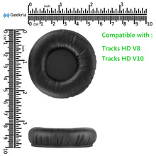 画像をギャラリービューアに読み込む, Geekria イヤーパッド QuickFit 互換性 パッド SOL REPUBLIC Tracks HD V8 V10 ヘッドホンに対応 パッド イヤー / イヤーカップ (プロテインレザー / ブラック)