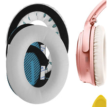 画像をギャラリービューアに読み込む, Geekria QuickFit イヤーパッド 互換性 パッド Bose QuietComfort QC25 Acoustic Noise Cancelling ヘッドホンに対応 イヤパッド/イヤークッション/イヤーカップ (プロテインレザー / 白い )