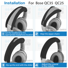 画像をギャラリービューアに読み込む, Geekria カバー 互換性 伸縮素材 ヘッドバンドカバー ボーズ Bose QuietComfort 35 Series 2 Gaming, QC35II, QC25 ヘッドホンに 対応 簡単に装着 工具不要
