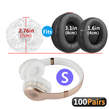 画像をギャラリービューアに読み込む, Geekria カバー 200個入(100ペア) ヘッドホンカバー 不織布 使い捨て イヤーパッドカバー ストレッチニット オンイヤー ヘッドホン用 劣化防止、防塵 (小 / 白)
