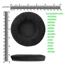画像をギャラリービューアに読み込む, Geekria イヤーパッド Comfort 互換性 パッド オーディオテクニ ATH-Ad1000x Ad2000x Ad900x Ad700x A500 A500x A700 A900x ヘッドホンに対応 パッド イヤー / イヤーカップ (ベロア / ブラック)
