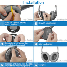 画像をギャラリービューアに読み込む, Geekria イヤーパッド+ ヘッドバンド ボーズ Bose Around-Ear AE2 AE2i AE2w 等対応交換用 イヤークッション (ブラック) セット
