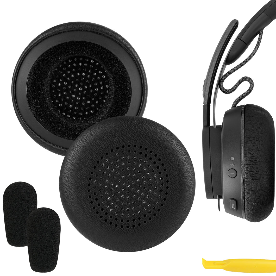Geekria イヤーパッド QuickFit 互換性 パッド ロジクール Logitech Zone Wireless/ Zone Wireless Plus/ Zone 900 Headset (Do Not fit Zone Wired/Zone 750/Zone Wireless 2) ヘッドホンに対応 パッド イヤー / イヤーカップ (プロテインレザー / ブラック)