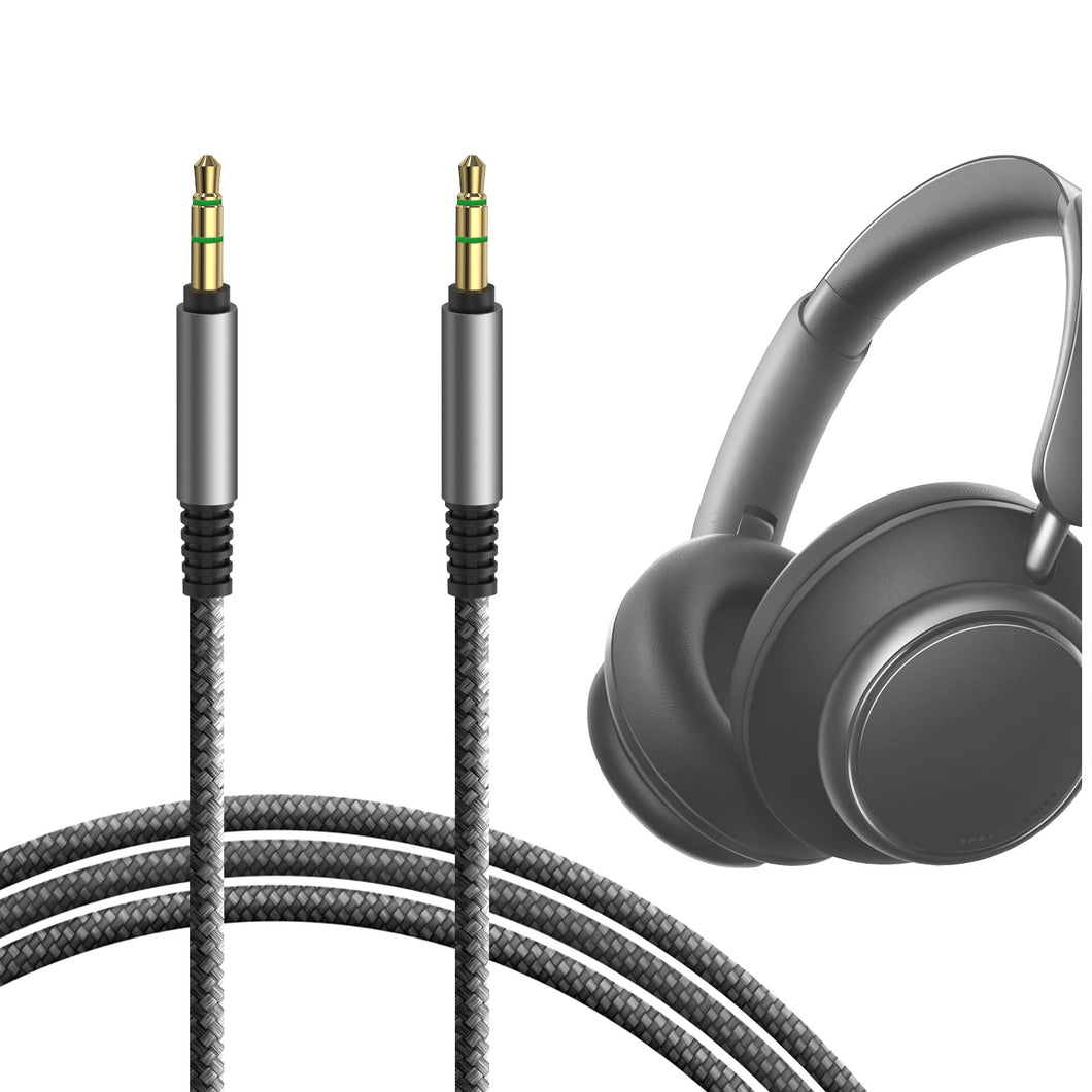 Geekria ケーブルナイロン編組互換性 オーディオコード アンカー Anker Soundcore Space One Pro, H30i, Space One, Q20i, Space Q45, Life Q35, Life Q30, Life 2 Active ヘッドホンケーブル、3.5mm に適合する 1.2 m