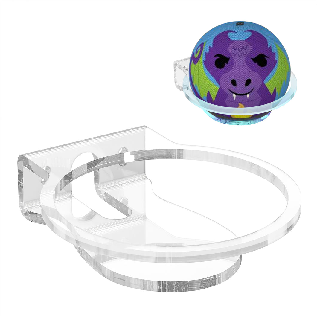 Geekria アクリル ウォール マウント 2022 Echo Dot 第 5 世代/第 4 世代、第 5 世代、LED クロック & Alexa に対応、スピーカー スタンド安定プロテクター (クリア)