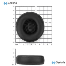 画像をギャラリービューアに読み込む, Geekria イヤーパッド QuickFit 互換性 パッド ジェイビーエル JBL Everest 300, V300BT ヘッドホンに対応 パッド イヤー / イヤーカップ (プロテインレザー / ブラック)
